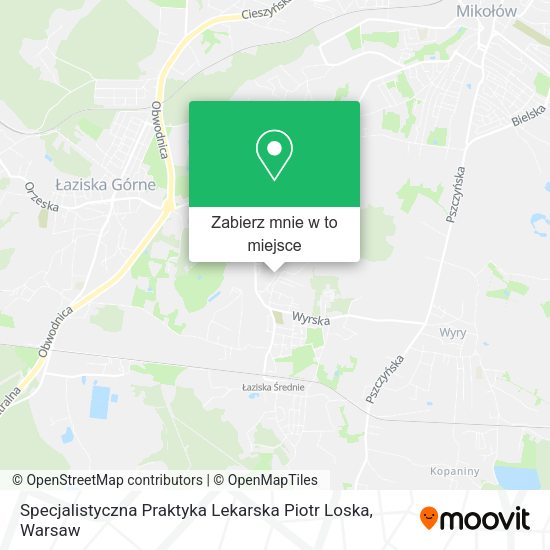 Mapa Specjalistyczna Praktyka Lekarska Piotr Loska