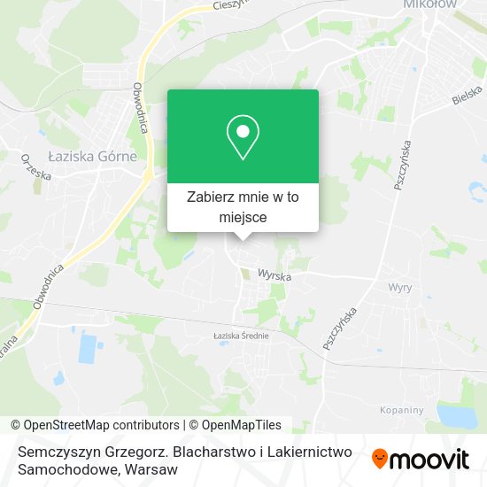 Mapa Semczyszyn Grzegorz. Blacharstwo i Lakiernictwo Samochodowe