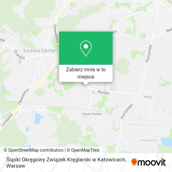 Mapa Śląski Okręgowy Związek Kręglarski w Katowicach