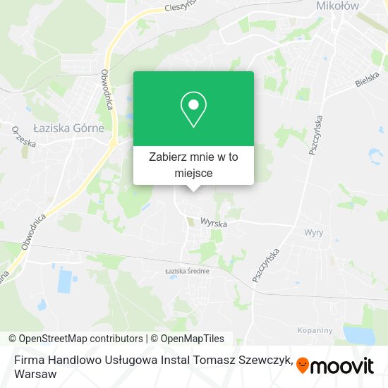 Mapa Firma Handlowo Usługowa Instal Tomasz Szewczyk