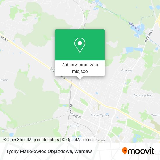 Mapa Tychy Mąkołowiec Objazdowa