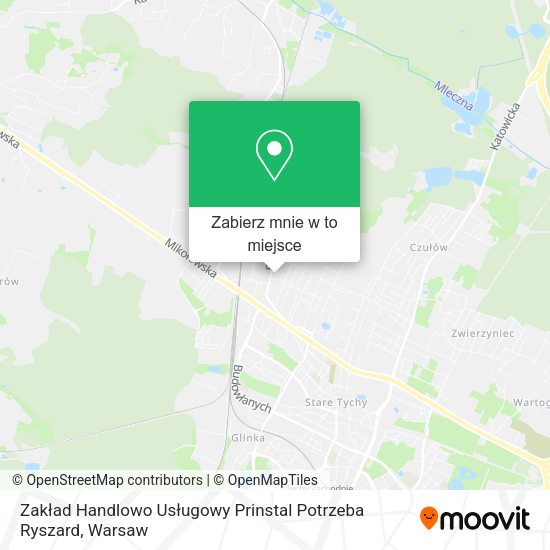 Mapa Zakład Handlowo Usługowy Prinstal Potrzeba Ryszard