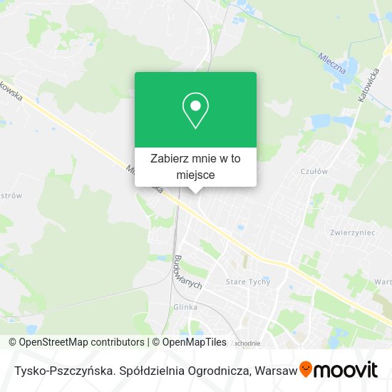 Mapa Tysko-Pszczyńska. Spółdzielnia Ogrodnicza