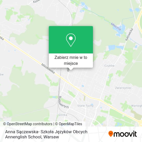 Mapa Anna Sączewska- Szkoła Języków Obcych Annenglish School