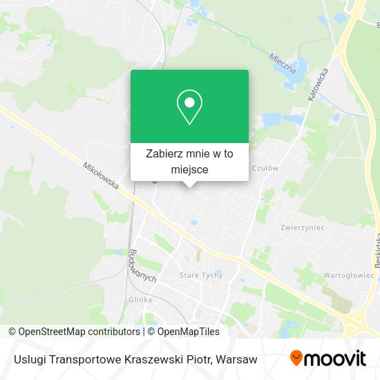 Mapa Uslugi Transportowe Kraszewski Piotr