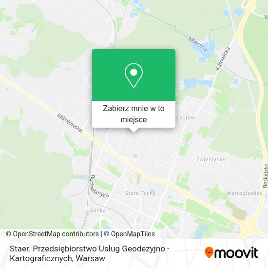 Mapa Staer. Przedsiębiorstwo Usług Geodezyjno - Kartograficznych