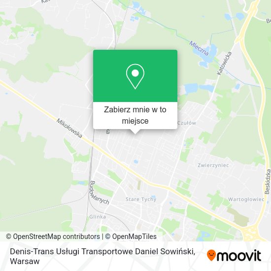 Mapa Denis-Trans Usługi Transportowe Daniel Sowiński