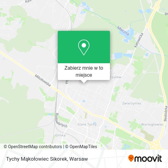 Mapa Tychy Mąkołowiec Sikorek