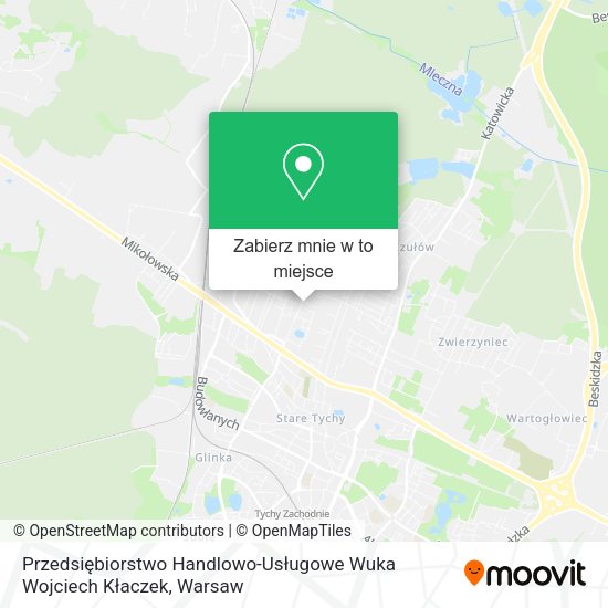 Mapa Przedsiębiorstwo Handlowo-Usługowe Wuka Wojciech Kłaczek