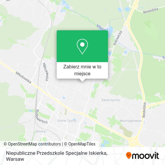 Mapa Niepubliczne Przedszkole Specjalne Iskierka