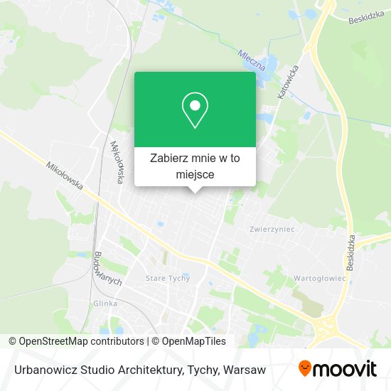 Mapa Urbanowicz Studio Architektury, Tychy