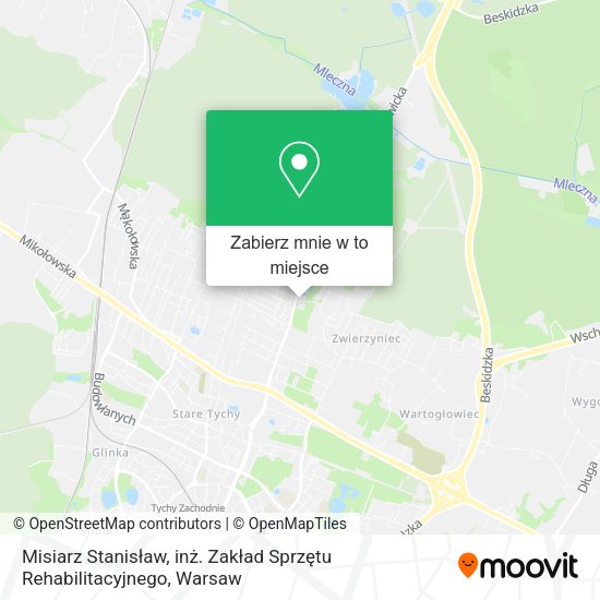 Mapa Misiarz Stanisław, inż. Zakład Sprzętu Rehabilitacyjnego