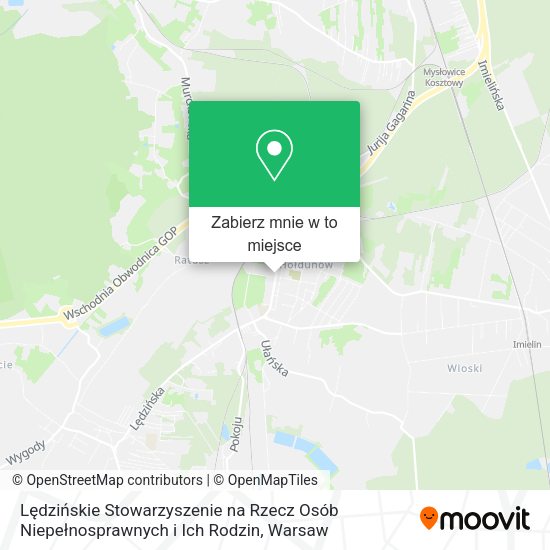 Mapa Lędzińskie Stowarzyszenie na Rzecz Osób Niepełnosprawnych i Ich Rodzin