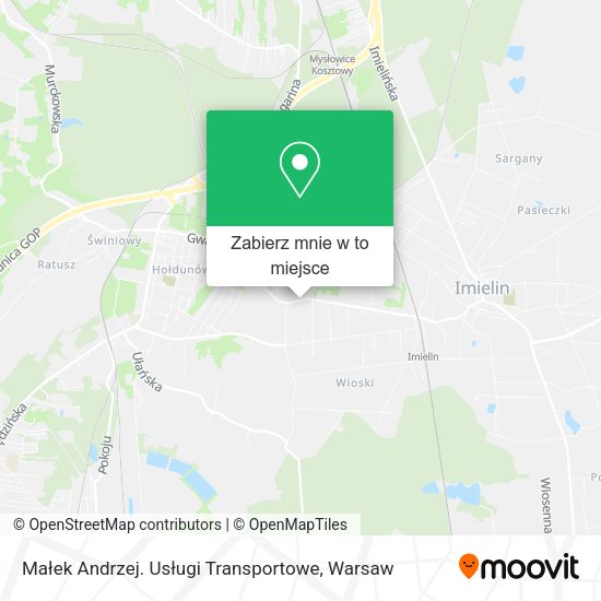 Mapa Małek Andrzej. Usługi Transportowe