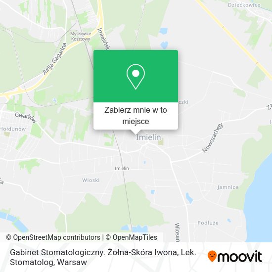 Mapa Gabinet Stomatologiczny. Żołna-Skóra Iwona, Lek. Stomatolog