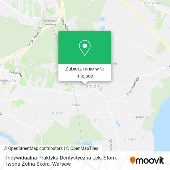 Mapa Indywidualna Praktyka Dentystyczna Lek. Stom. Iwona Żołna-Skóra