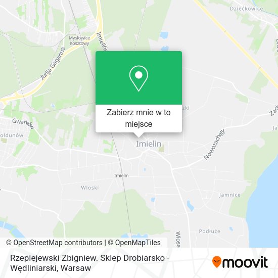 Mapa Rzepiejewski Zbigniew. Sklep Drobiarsko - Wędliniarski