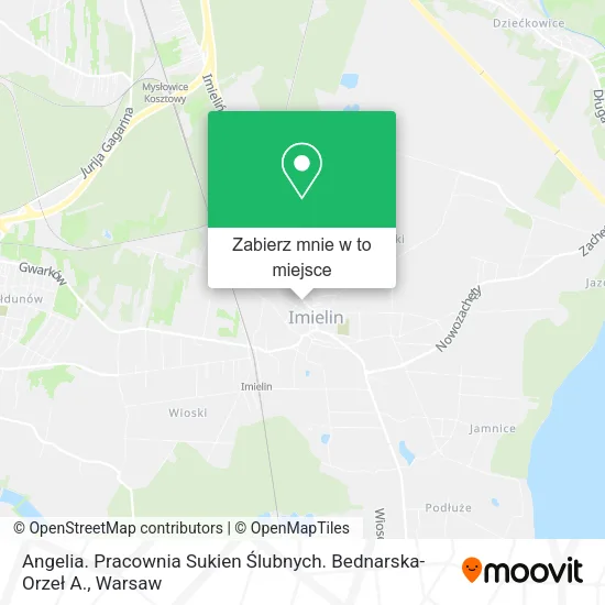 Mapa Angelia. Pracownia Sukien Ślubnych. Bednarska-Orzeł A.