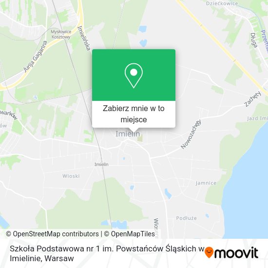 Mapa Szkoła Podstawowa nr 1 im. Powstańców Śląskich w Imielinie