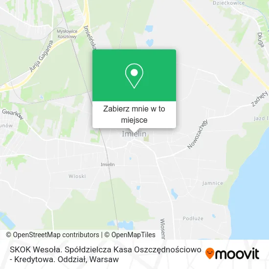 Mapa SKOK Wesoła. Spółdzielcza Kasa Oszczędnościowo - Kredytowa. Oddział