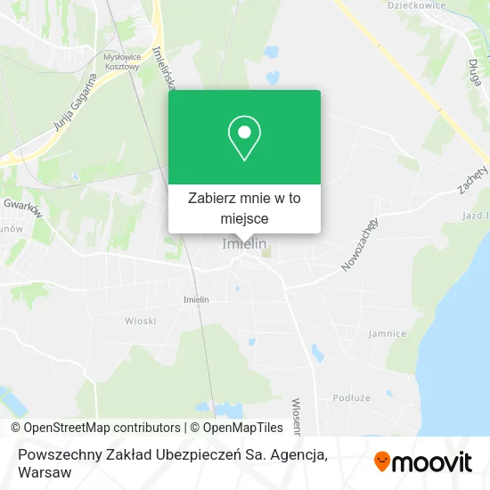 Mapa Powszechny Zakład Ubezpieczeń Sa. Agencja