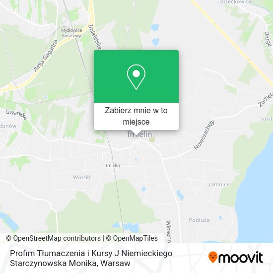 Mapa Profim Tłumaczenia i Kursy J Niemieckiego Starczynowska Monika