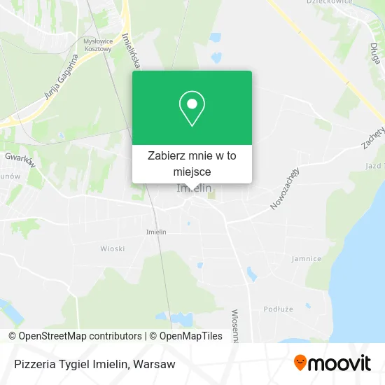 Mapa Pizzeria Tygiel Imielin