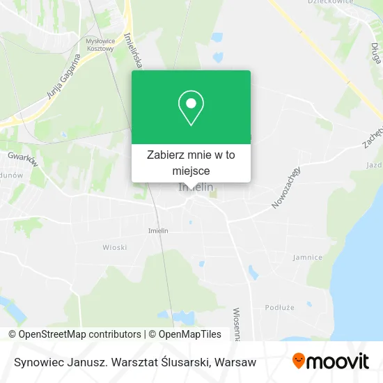 Mapa Synowiec Janusz. Warsztat Ślusarski