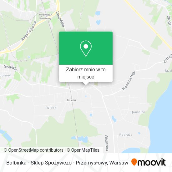 Mapa Balbinka - Sklep Spożywczo - Przemysłowy