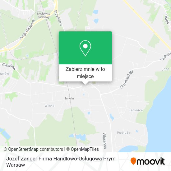 Mapa Józef Zanger Firma Handlowo-Usługowa Prym