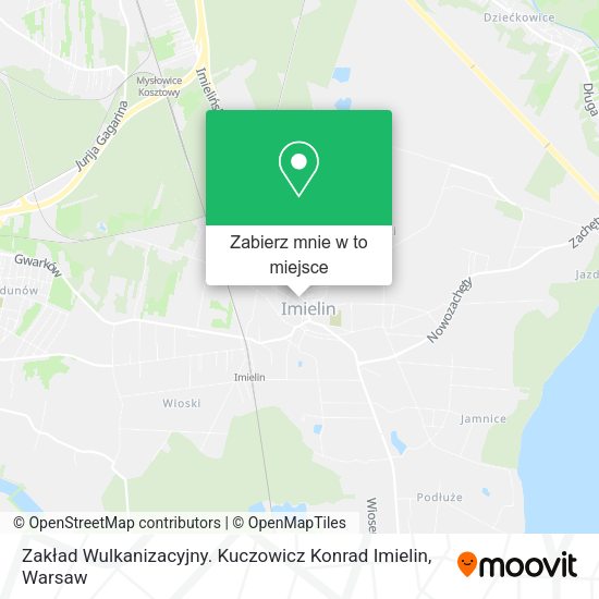 Mapa Zakład Wulkanizacyjny. Kuczowicz Konrad Imielin