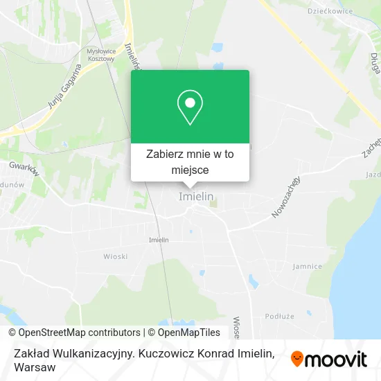 Mapa Zakład Wulkanizacyjny. Kuczowicz Konrad Imielin