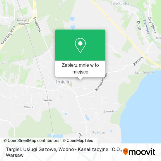 Mapa Targiel. Usługi Gazowe, Wodno - Kanalizacyjne i C.O.