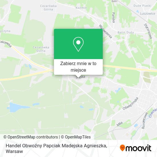 Mapa Handel Obwoźny Papciak Madejska Agnieszka