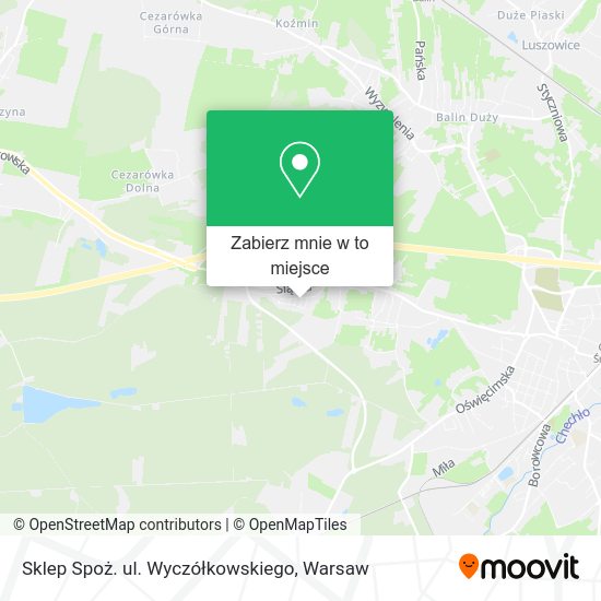 Mapa Sklep Spoż. ul. Wyczółkowskiego