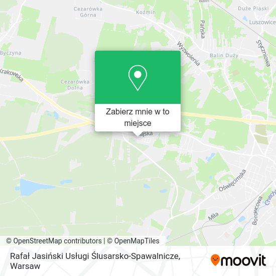 Mapa Rafał Jasiński Usługi Ślusarsko-Spawalnicze