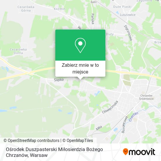 Mapa Ośrodek Duszpasterski Miłosierdzia Bożego Chrzanów