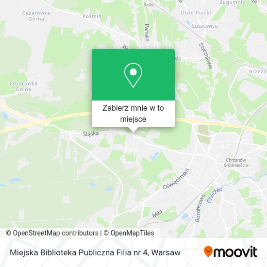 Mapa Miejska Biblioteka Publiczna Filia nr 4