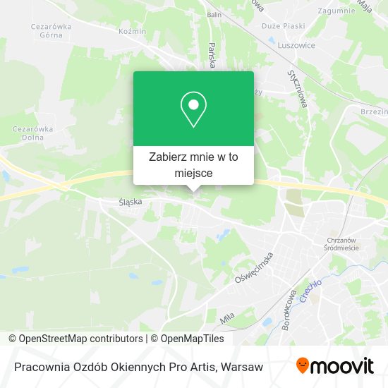 Mapa Pracownia Ozdób Okiennych Pro Artis