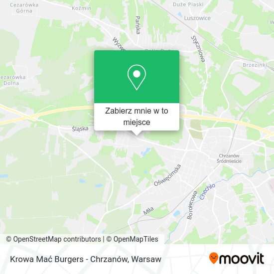 Mapa Krowa Mać Burgers - Chrzanów