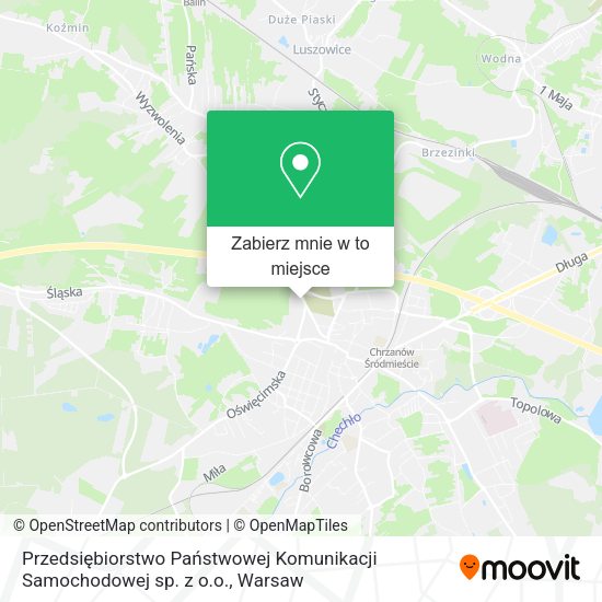 Mapa Przedsiębiorstwo Państwowej Komunikacji Samochodowej sp. z o.o.