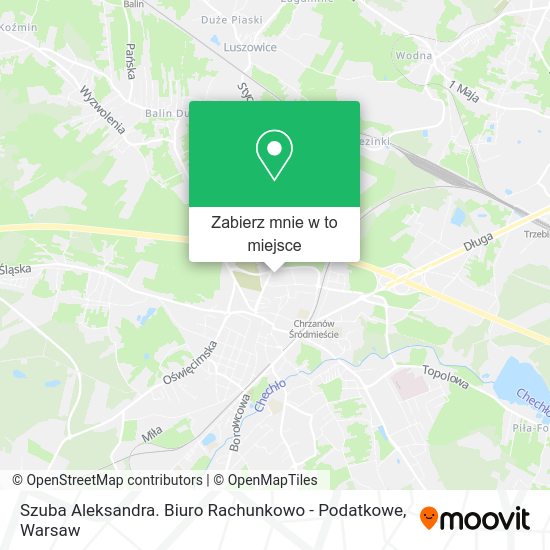 Mapa Szuba Aleksandra. Biuro Rachunkowo - Podatkowe