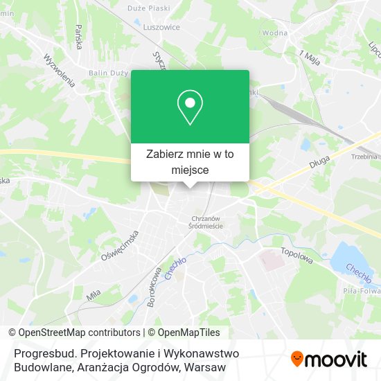 Mapa Progresbud. Projektowanie i Wykonawstwo Budowlane, Aranżacja Ogrodów