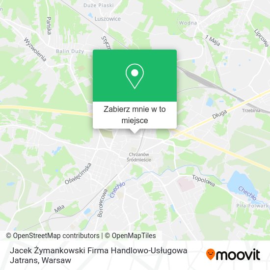 Mapa Jacek Żymankowski Firma Handlowo-Usługowa Jatrans