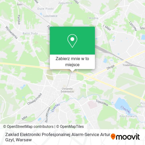 Mapa Zakład Elektroniki Profesjonalnej Alarm-Service Artur Gzyl