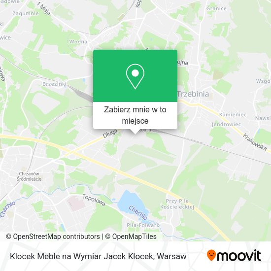 Mapa Klocek Meble na Wymiar Jacek Klocek