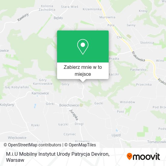 Mapa M.i.U Mobilny Instytut Urody Patrycja Deviron