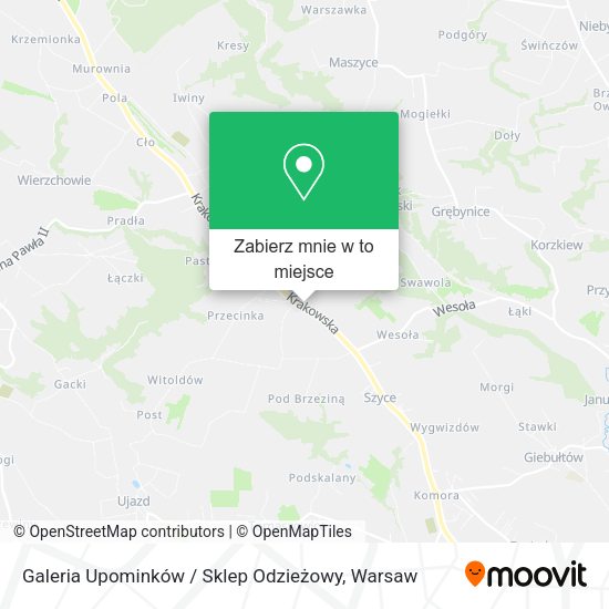 Mapa Galeria Upominków / Sklep Odzieżowy