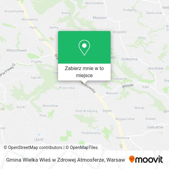 Mapa Gmina Wielka Wieś w Zdrowej Atmosferze