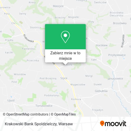 Mapa Krakowski Bank Spoldzielczy